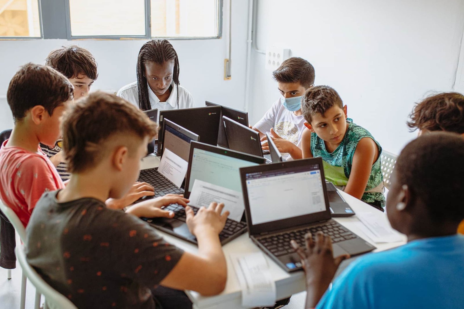 Alumnado del Colegio Público Ramiro Solans, uno de los centros colaboradores con Escuela21